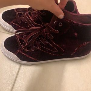 Tretorn velvet high tops